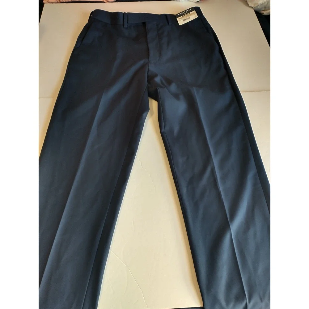 Caravelli Slim Fit Dress‎ Pants Mens 31x28.5 Midnight Blue